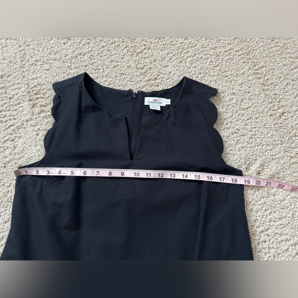 Vineyard Vines black scallop cotton dress 8 - Picture 7 of 9
